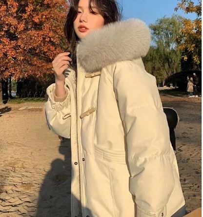 Fashion fur collar coats