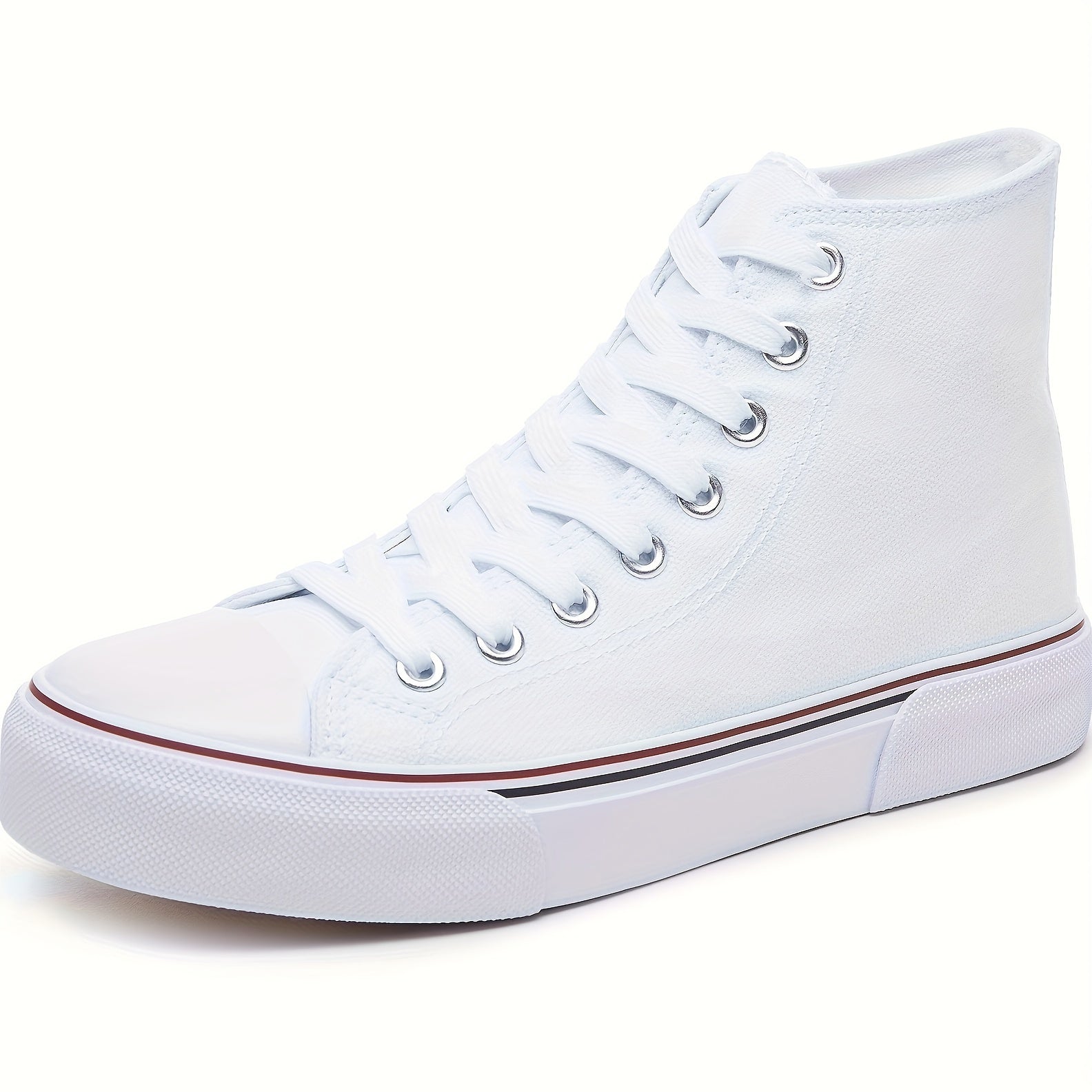 Lotte | Casual canvas trainers in solid colour with rubber sole