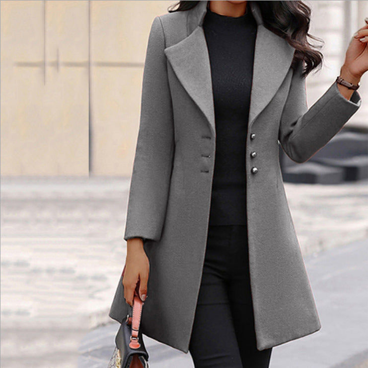 Women's - Stylish Prestige Coat - Wool - Elegant Design