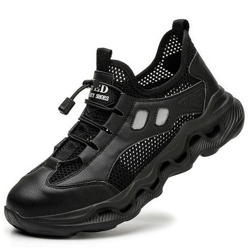 Outdoor trail sneaker with breathable mesh