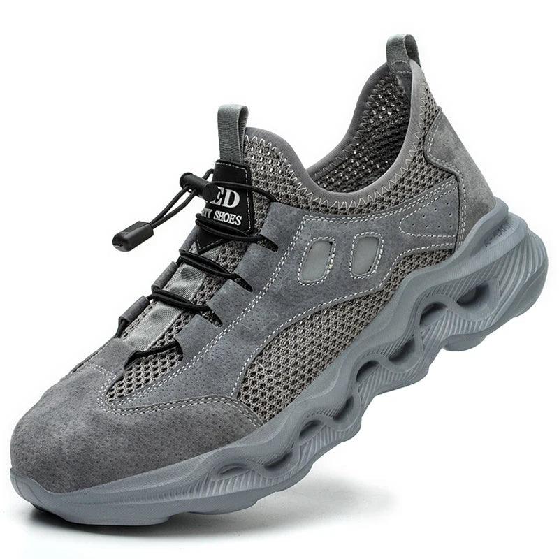 Outdoor trail trainer with breathable mesh