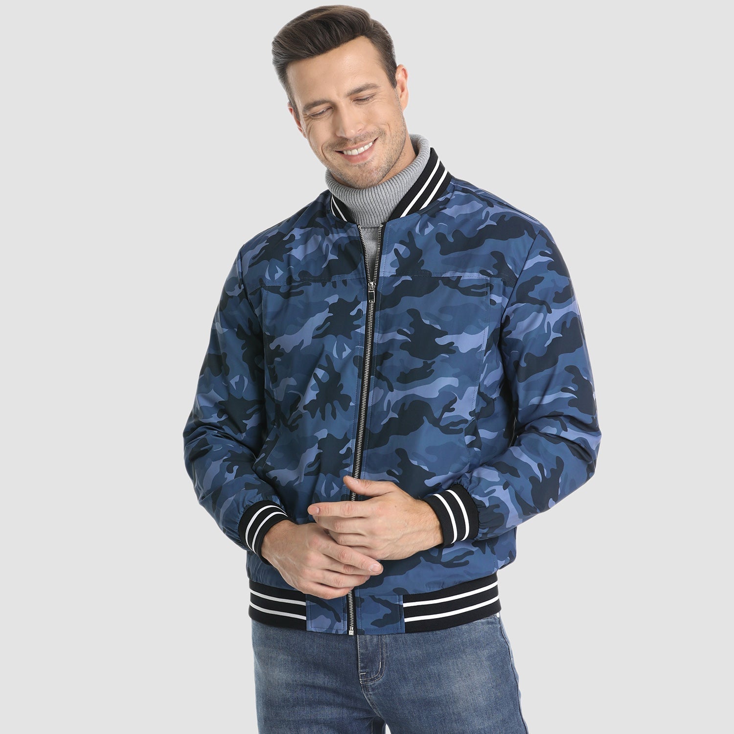 Men's - Bomber Jacket – Lightweight, Casual Windbreaker – Stylish Outerwear