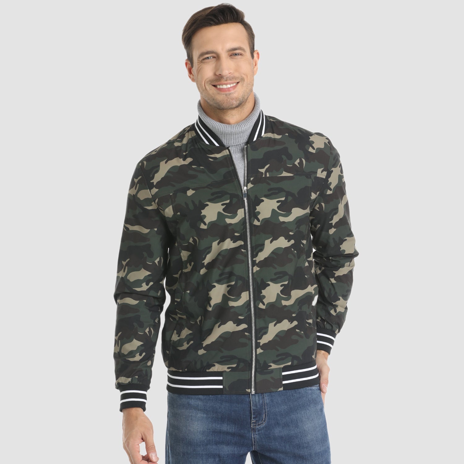 Men's - Bomber Jacket – Lightweight, Casual Windbreaker – Stylish Outerwear