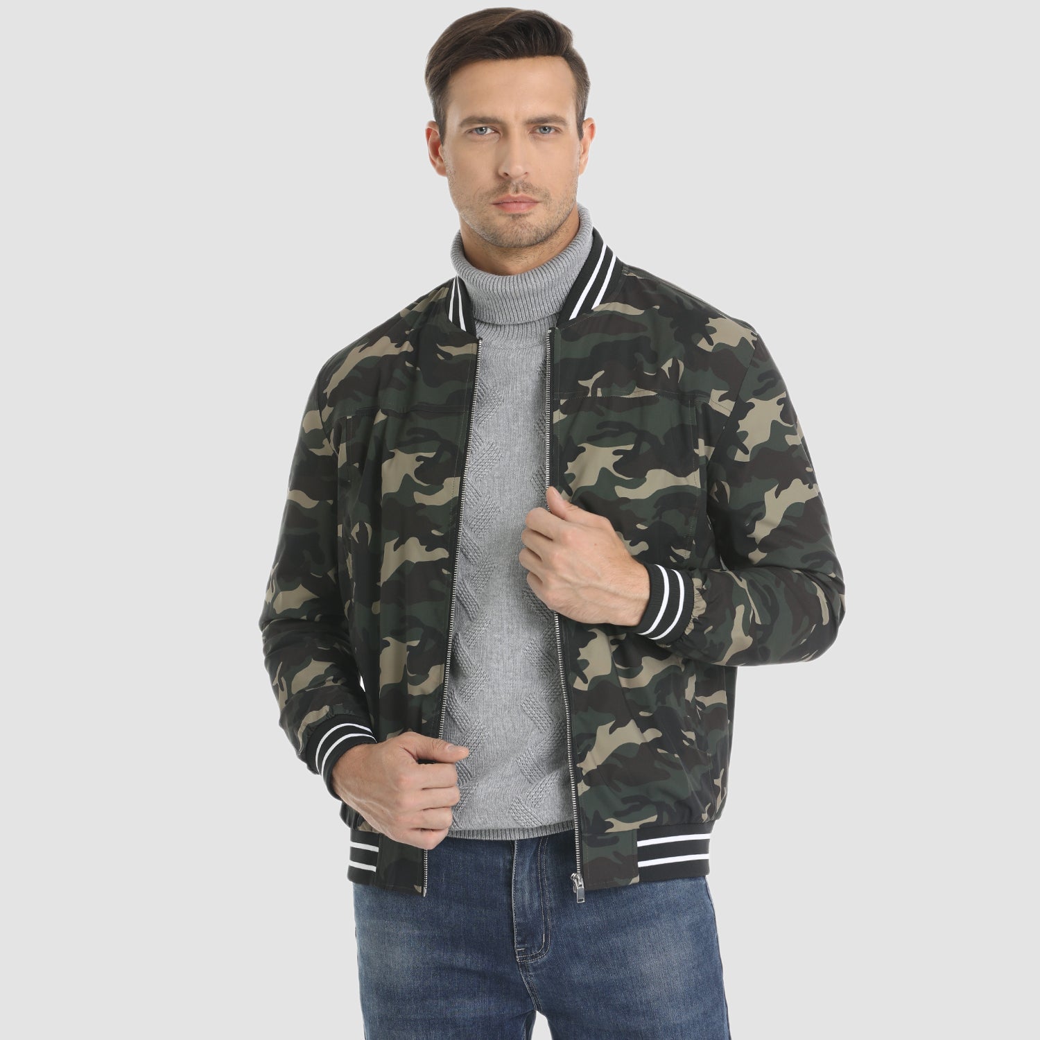 Men's - Bomber Jacket – Lightweight, Casual Windbreaker – Stylish Outerwear