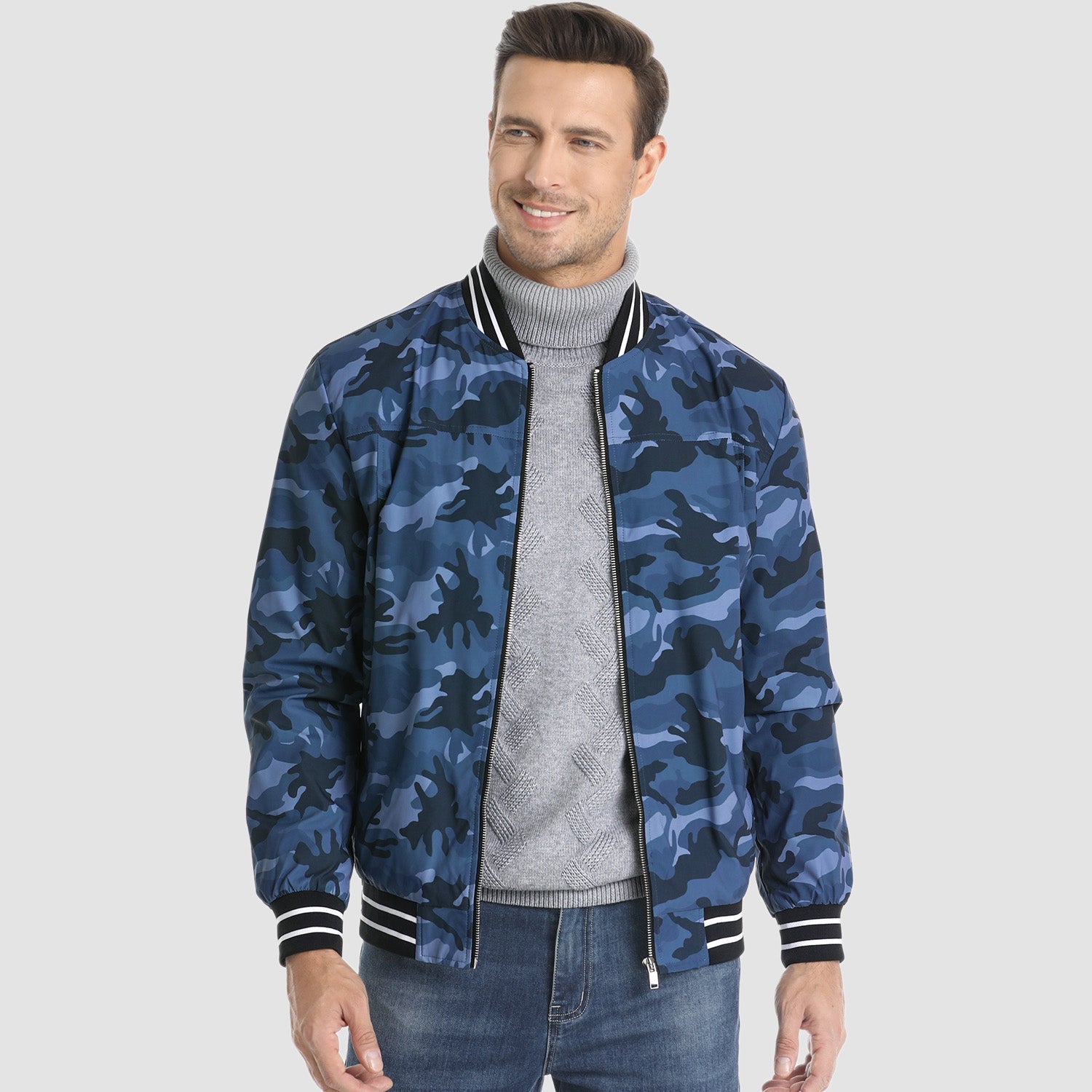 Men's - Bomber Jacket – Lightweight, Casual Windbreaker – Stylish Outerwear