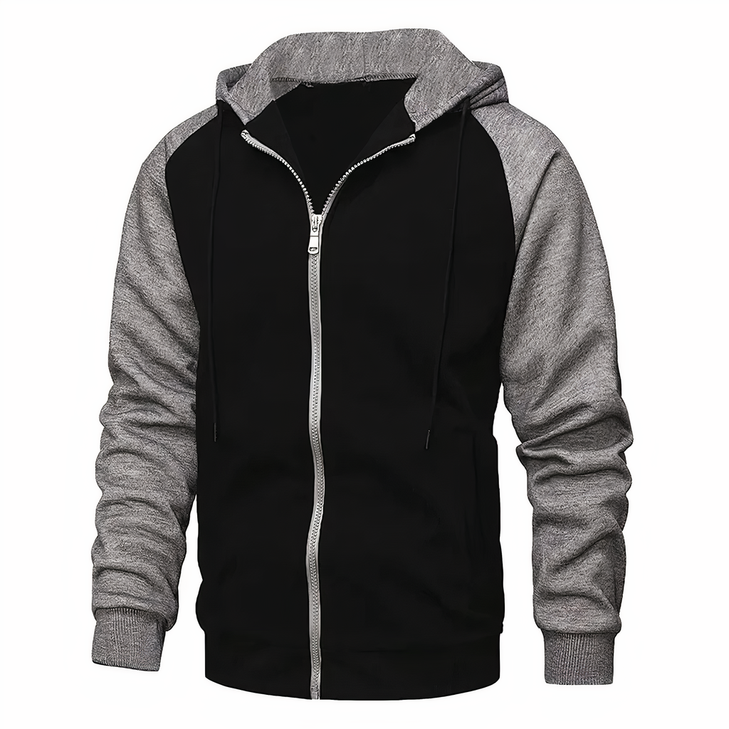 Men's - Zip-Up Hoodie - Sporty Design