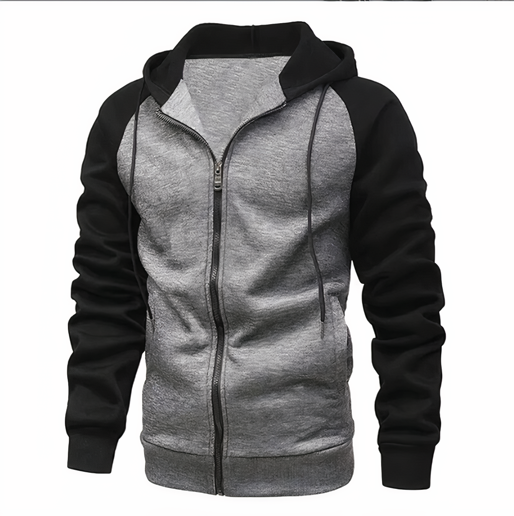 Men's - Zip-Up Hoodie - Sporty Design