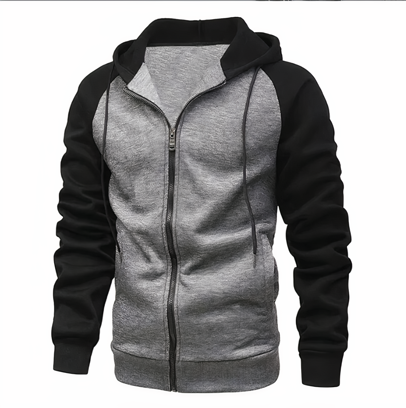 Men's - Zip-Up Hoodie - Sporty Design