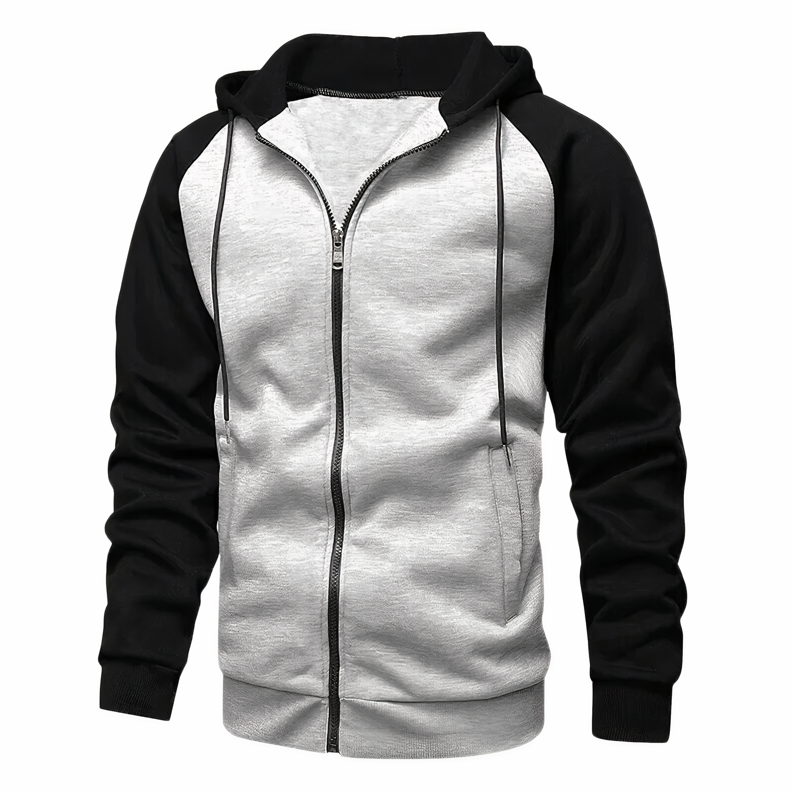Men's - Zip-Up Hoodie - Sporty Design