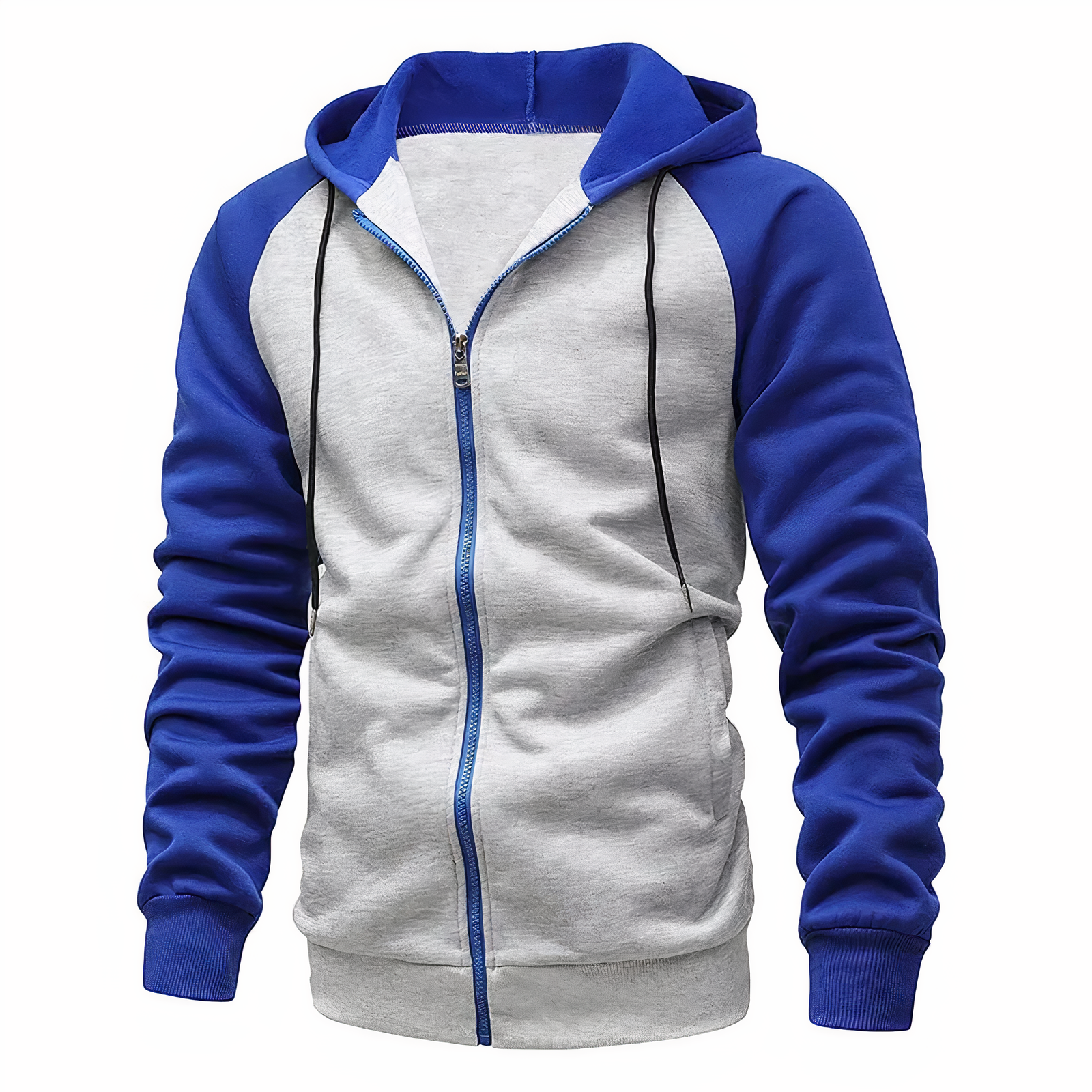 Men's - Zip-Up Hoodie - Sporty Design
