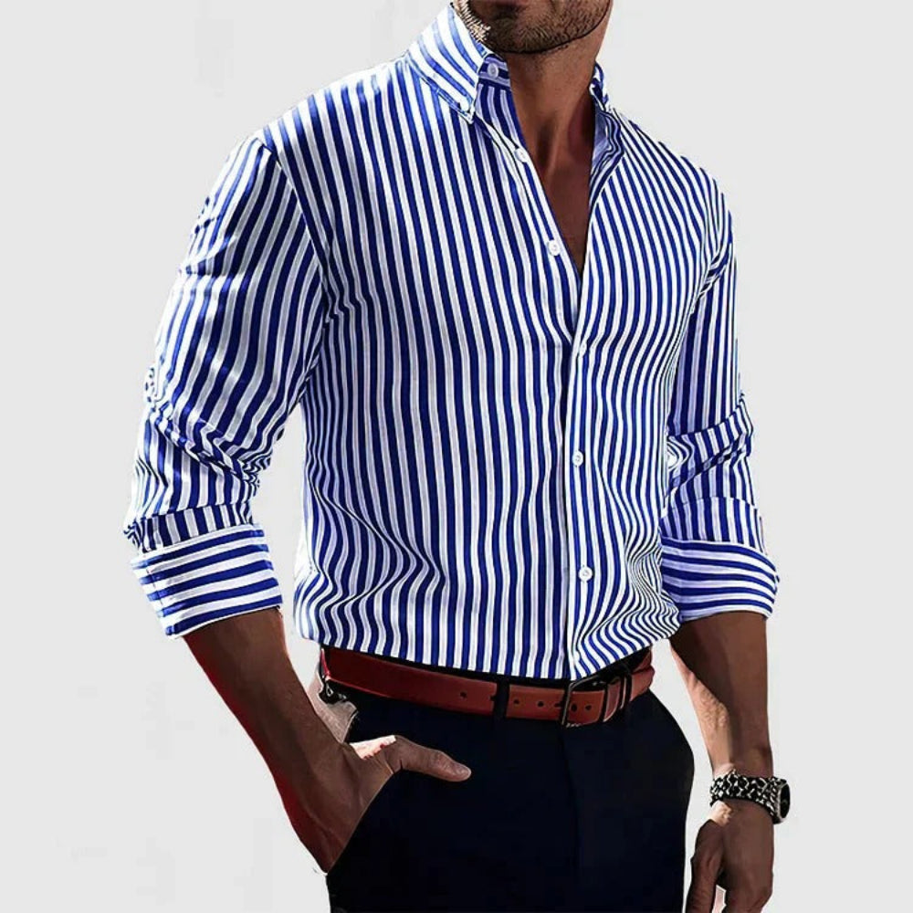 Men - Shirt - Striped Cotton - Summer Casual