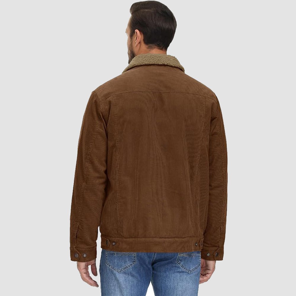 Men's - Corduroy Jacket – Sherpa-Lined, Winter Style – Warm Outerwear