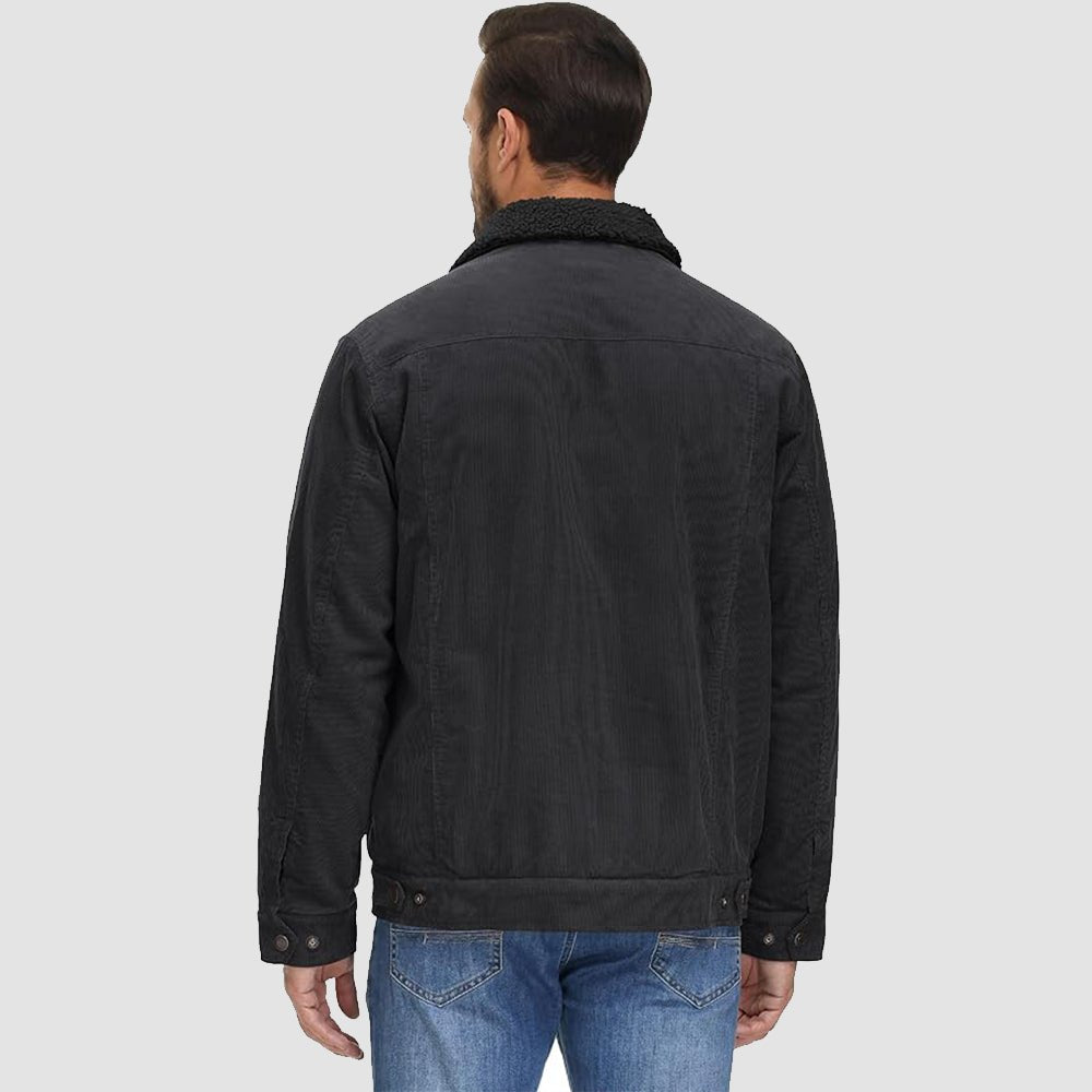Men's - Corduroy Jacket – Sherpa-Lined, Winter Style – Warm Outerwear