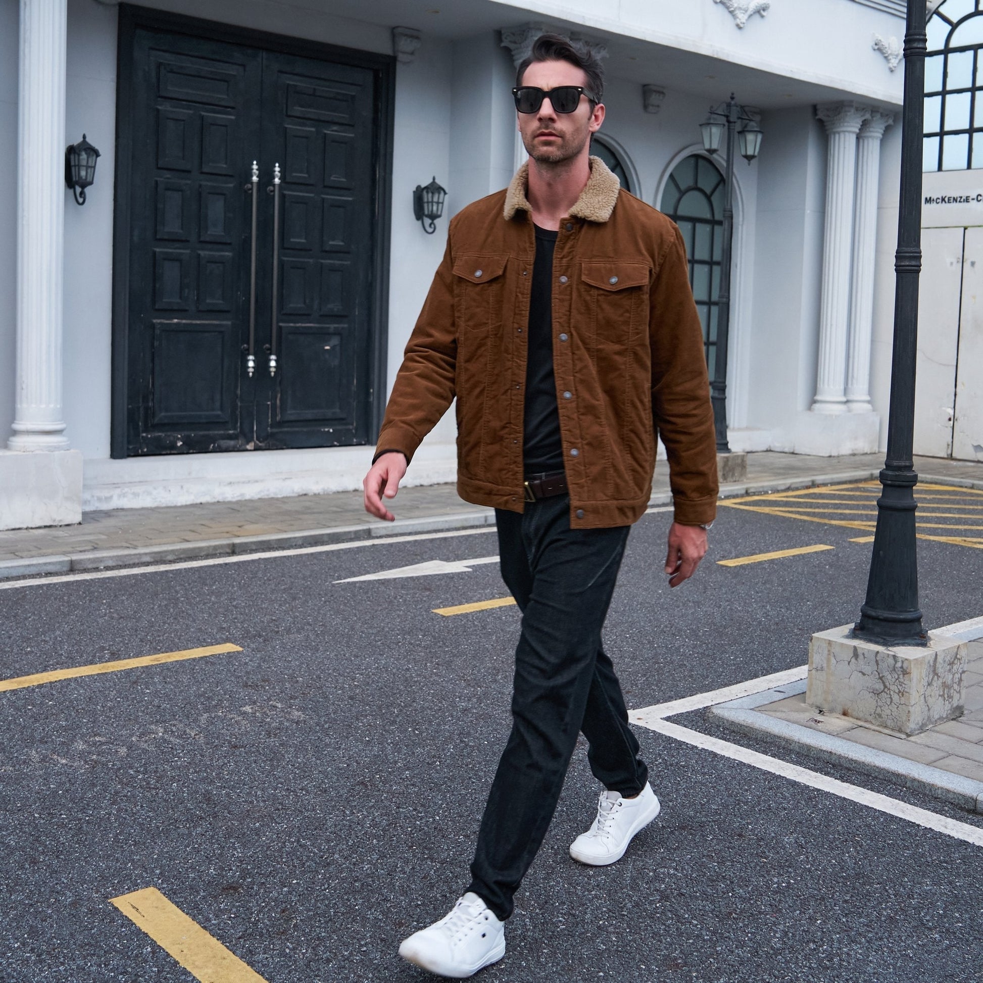 Men's - Corduroy Jacket – Sherpa-Lined, Winter Style – Warm Outerwear