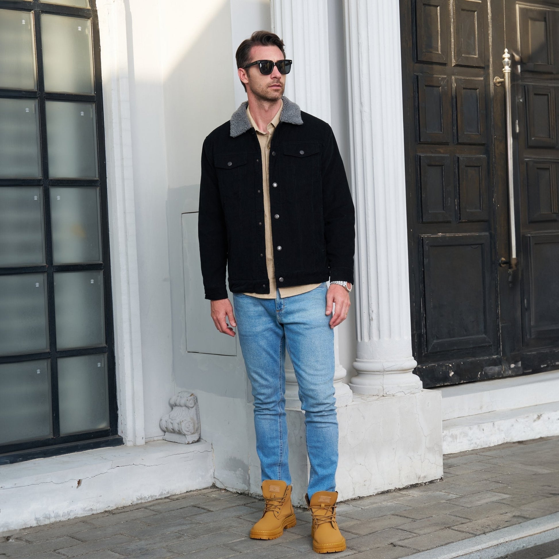 Men's - Corduroy Jacket – Sherpa-Lined, Winter Style – Warm Outerwear