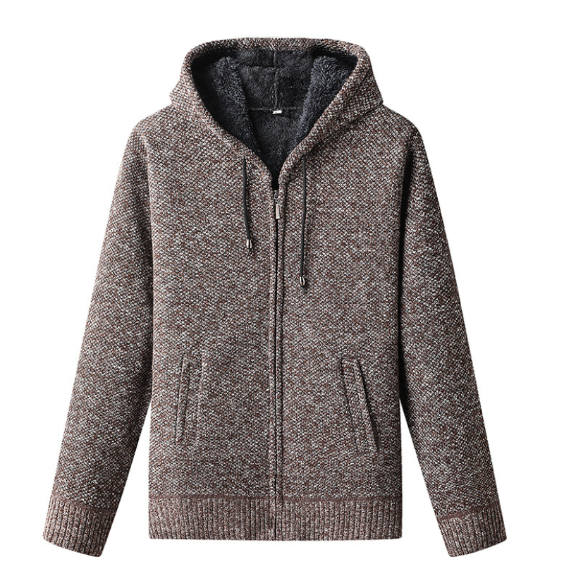 Men's - Knitted Autumn Hoodie - Cosy & Stylish - Perfect for Fall