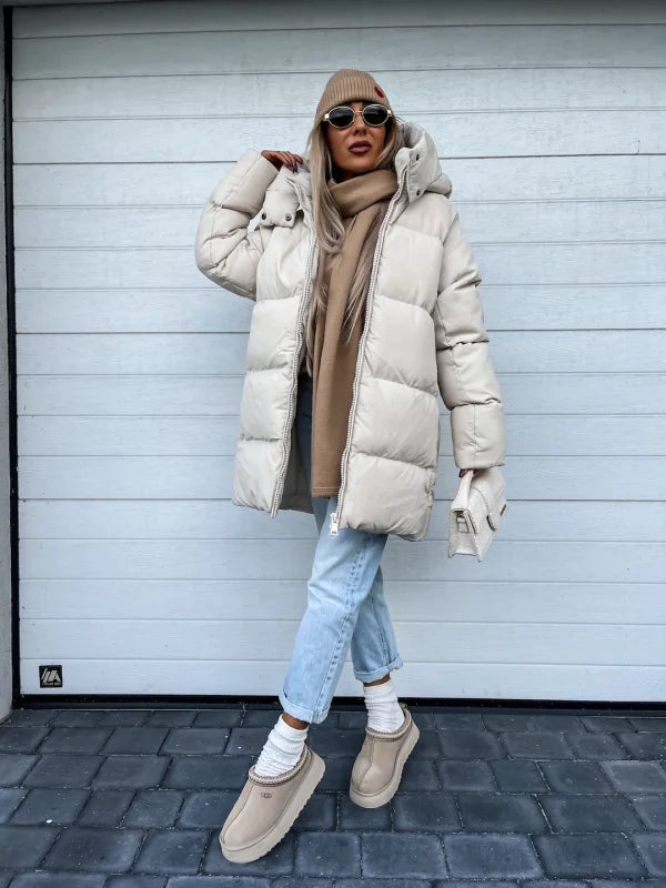 Gloria™ | Stylish puffer jacket with hood