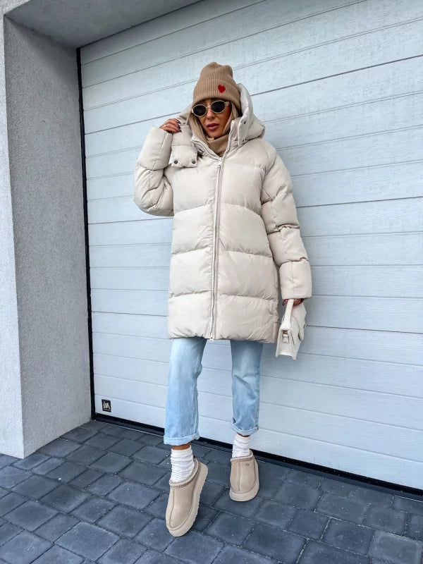Gloria™ | Stylish puffer jacket with hood