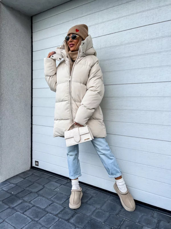 Gloria™ | Stylish puffer jacket with hood