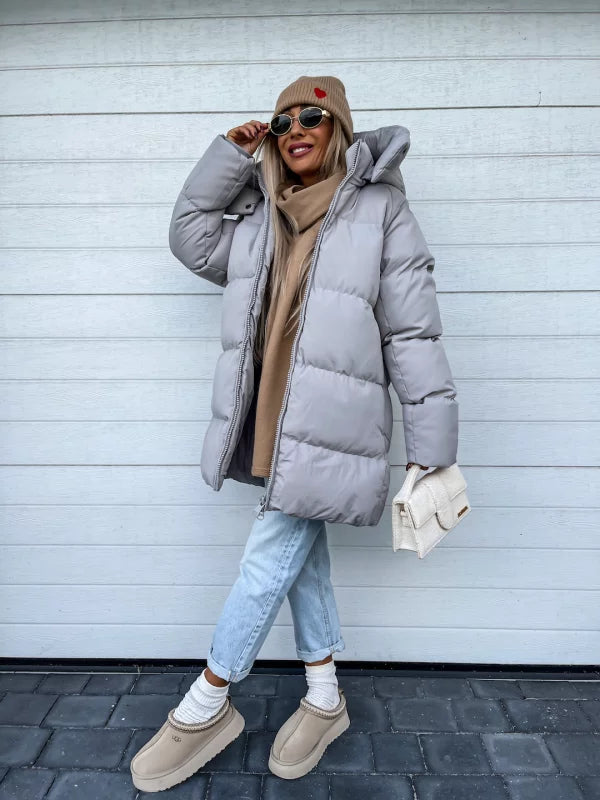 Gloria™ | Stylish puffer jacket with hood