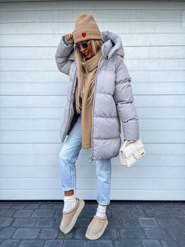 Gloria™ | Stylish puffer jacket with hood
