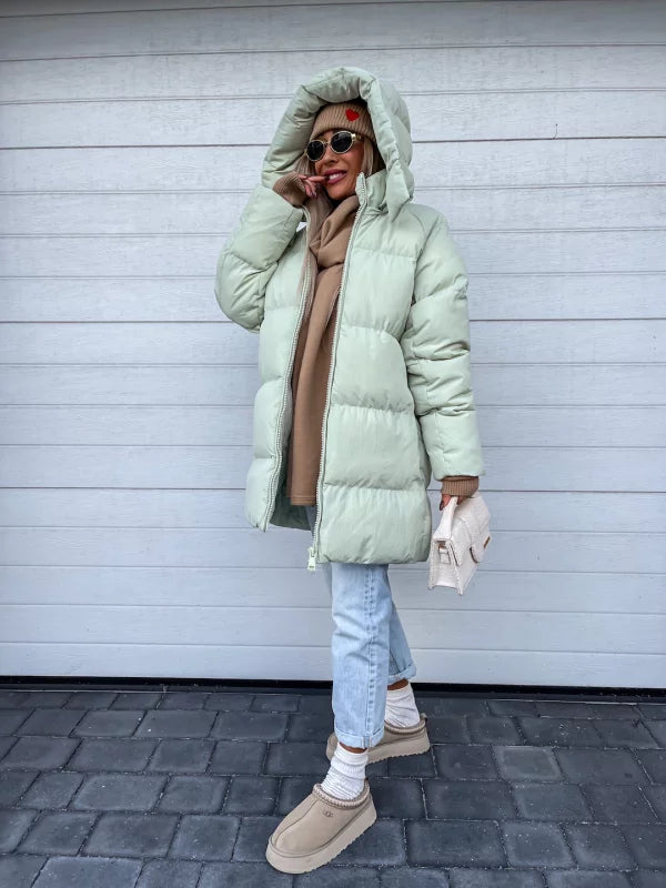 Gloria™ | Stylish puffer jacket with hood