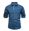 Men's shirt with button placket