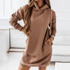 Jumper dress with hood