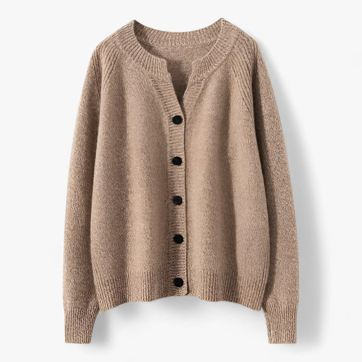 Cardigan with O-neck