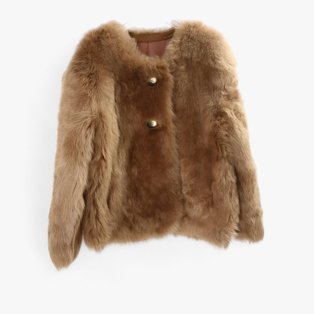 Shearling jumper made from natural fur