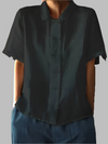 Women's - Lightweight Minimalist Blouse - Soft Fabric - Effortless Everyday Style for Women