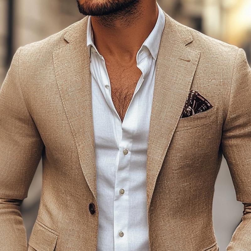 Men's - Casual Blazer – Notch Lapel, Two Buttons – Modern Style