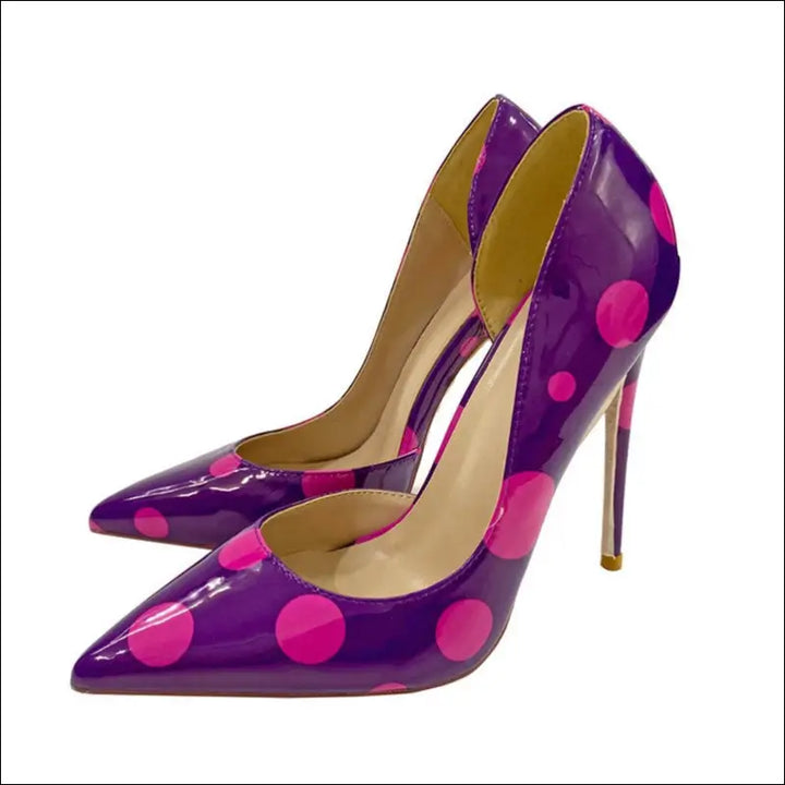 Dot Pointed Thin Heel High Heel Shoes