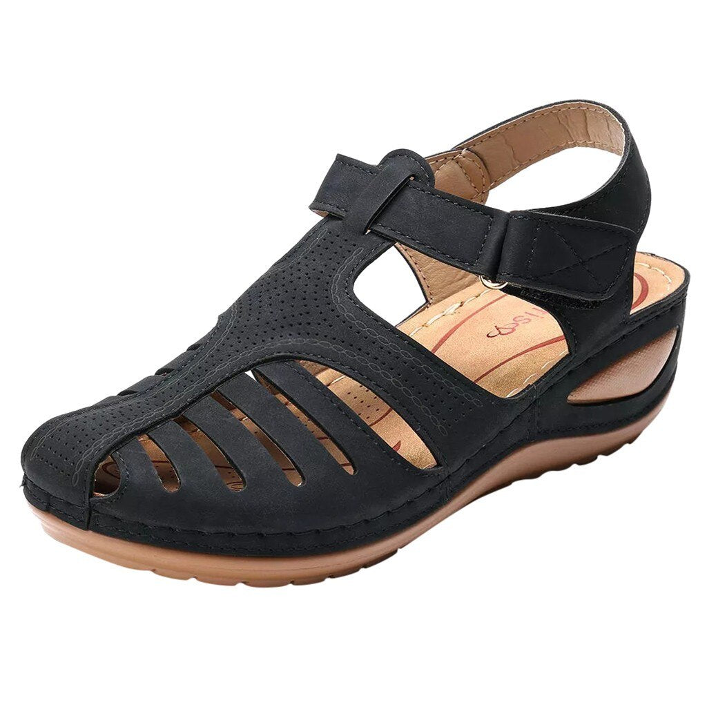 Vulcanised wedge shoes with soft sole