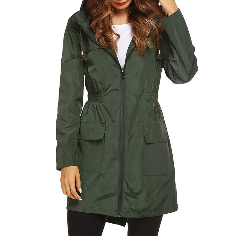 Women's - Hooded Windbreaker Jacket - Waterproof