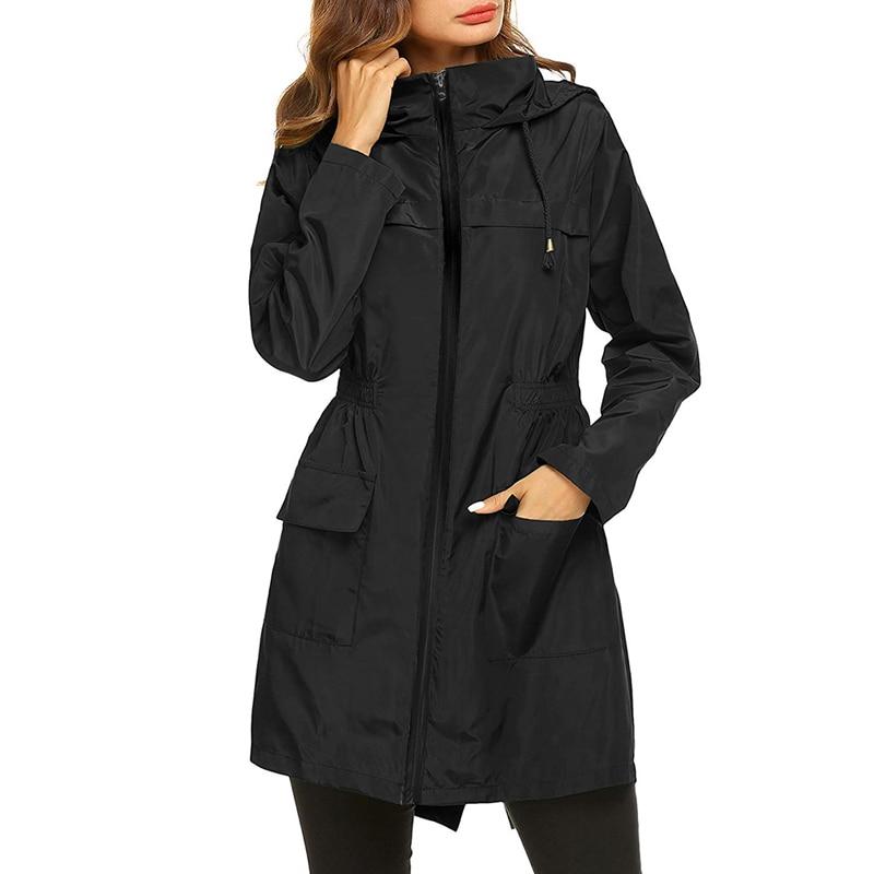 Women's - Hooded Windbreaker Jacket - Waterproof