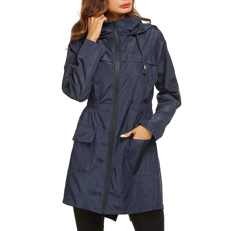 Women's - Hooded Windbreaker Jacket - Waterproof