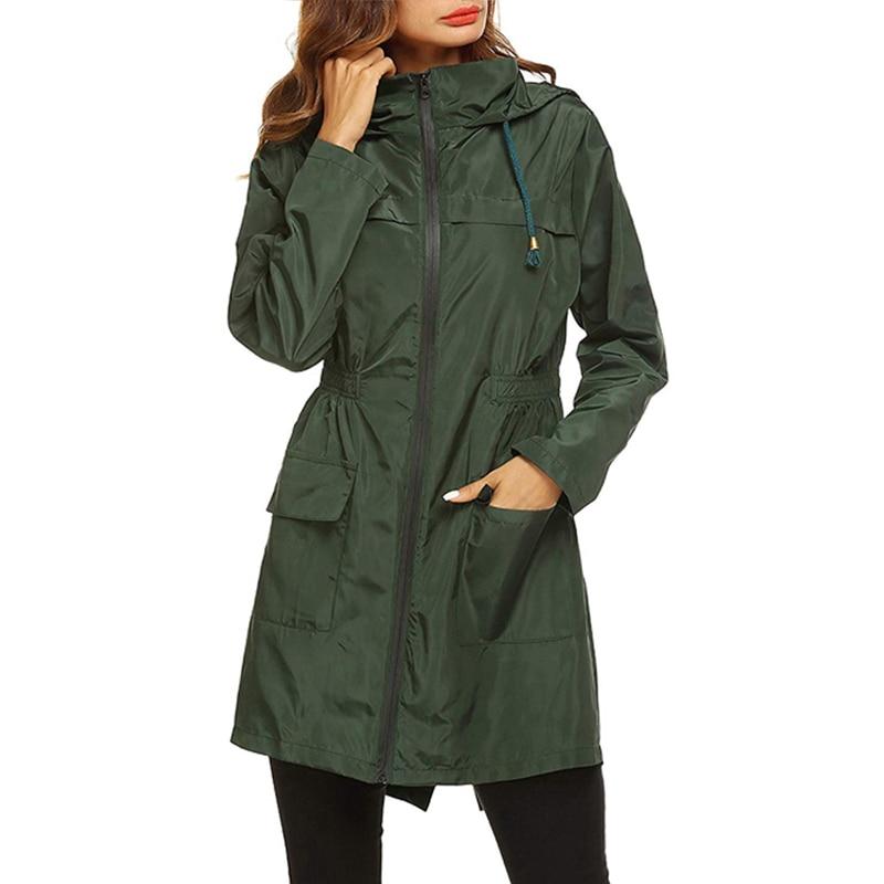 Women's - Hooded Windbreaker Jacket - Waterproof