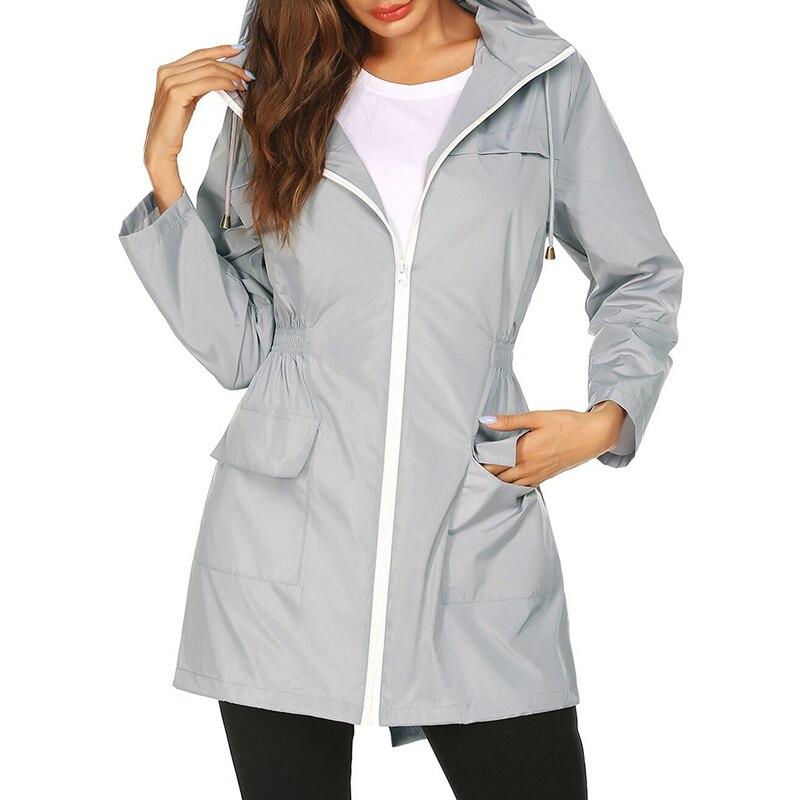 Women's - Hooded Windbreaker Jacket - Waterproof