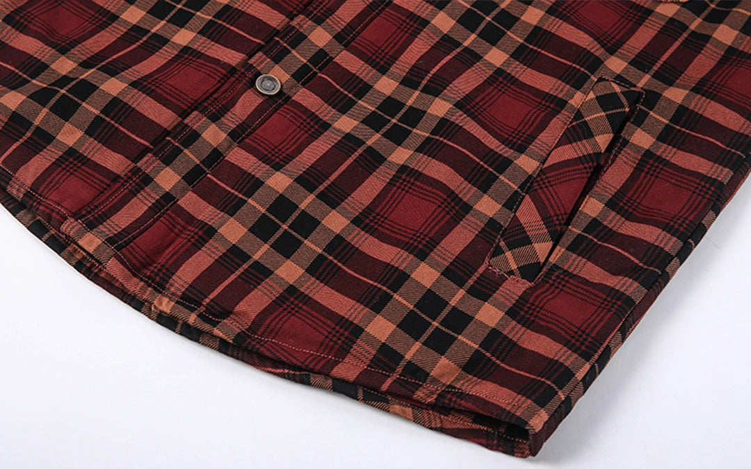 Men's - Lumberjack Hoodie - Cosy Flannel Material - Stylish Casual Wear for All Seasons