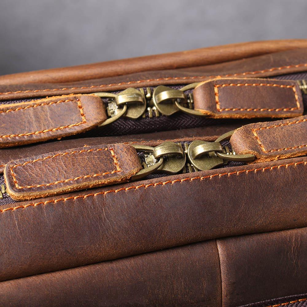 Unisex - Stylish Brown Leather Backpack - Durable & Versatile