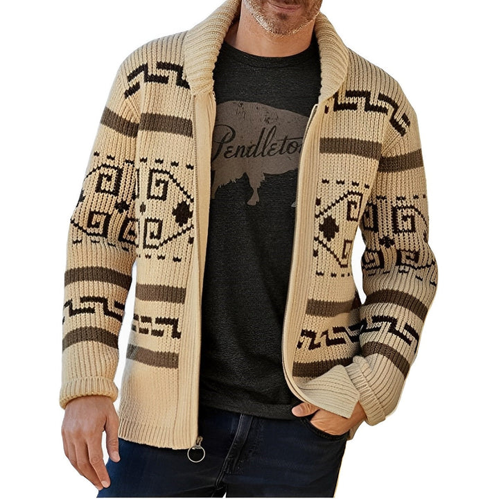 Men - Cardigan - Retro Lapel Design - Stylish Knitwear for Comfort and Fashion