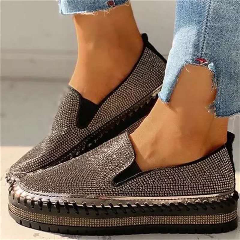 Rosan | Comfy glitter loafers for women