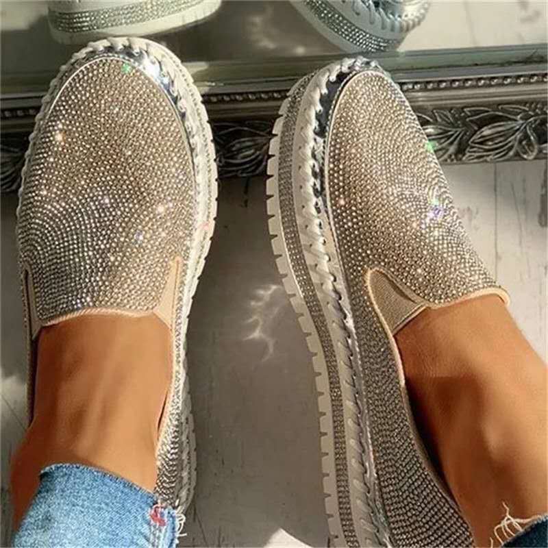 Rosan | Comfy glitter loafers for women