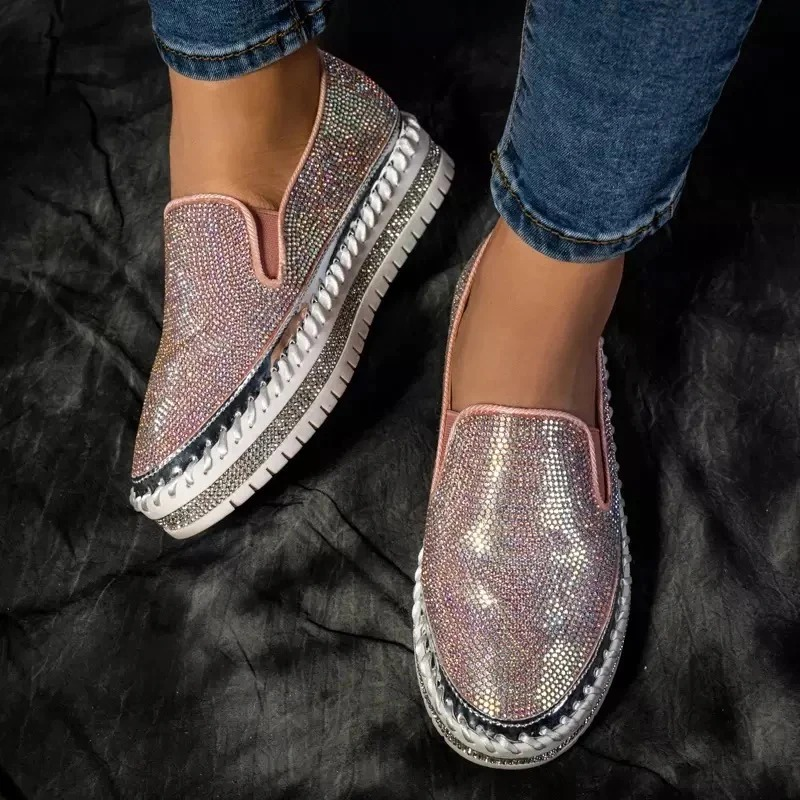 Rosan | Comfy glitter loafers for women