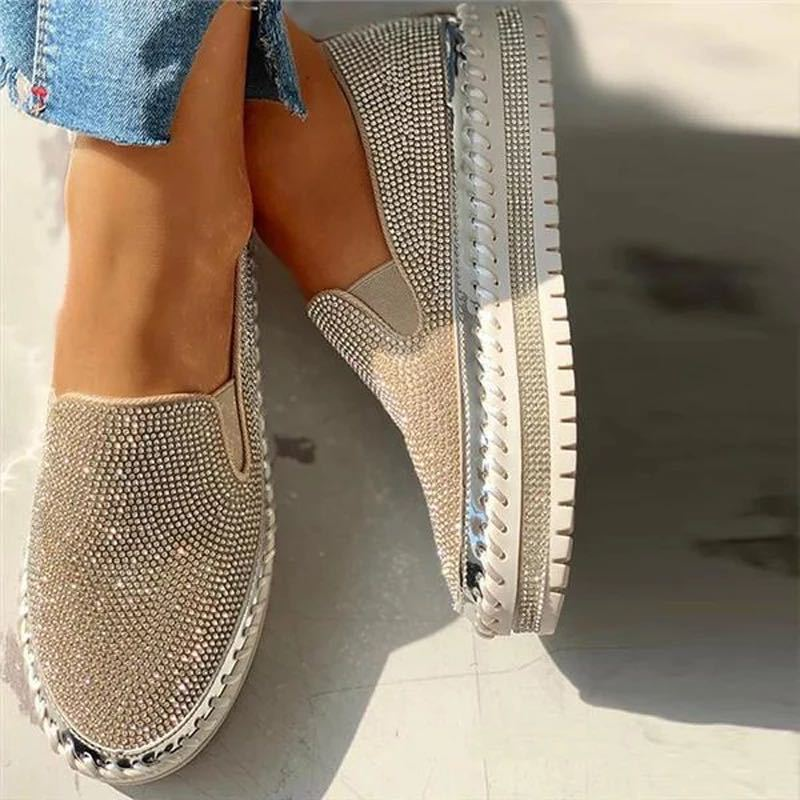Rosan | Comfy glitter loafers for women