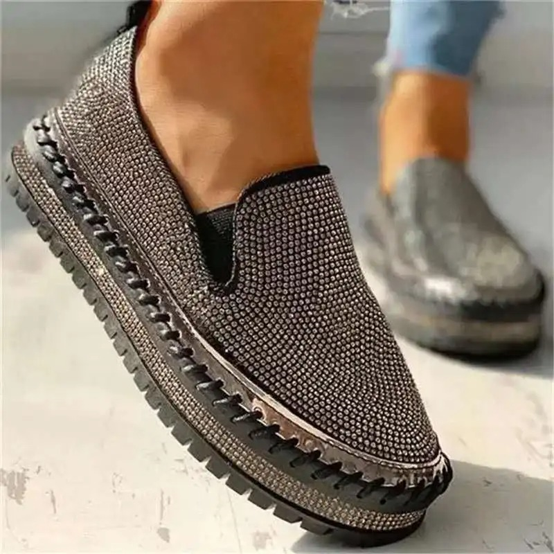 Rosan | Comfy glitter loafers for women