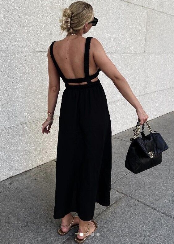 Black cut-out dress