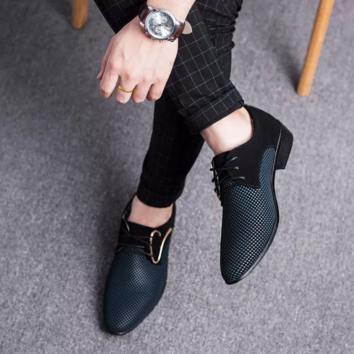 Modern derby shoes with mesh design