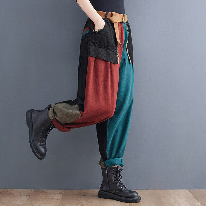 Mixed colour trousers